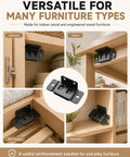 Various uses of Beefy Heavy Duty Stainless Steel Corner Brackets 8 Pack with 90 Degree L Shape Joint Braces for furniture reinforcement.