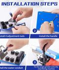Installation steps for 45 Degree Tile Chamfering Tool For Angle Grinders With Adjustable Chamfer Angle.