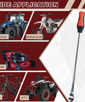 15 Inch Tire Spoon Kit For Motorcycle ATV Bike Mower Tractor With Rim Protectors Valve Tool Cores Caps Stems And Storage Bag