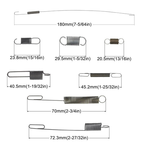 Extension Spring Kit For Honda GCV160 Throttle Return And Governor Springs 16 Piece Assortment Replacement Parts
