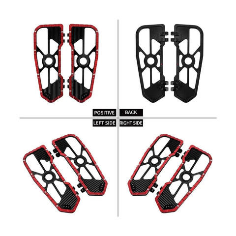 Black Motorcycle Floorboard Kit With Driver And Passenger Footrests Shifter Lever And Brake Arm For Touring Road Electra Street Glide 08 25 Set 14 Up Now - Top view of floorboards