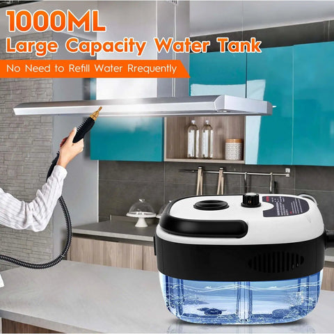 Badass Steam Cleaner For Home Use 2500W Portable Handheld Steamer Kickin Butt On Grease Grout And Stains with large 1000ml water tank.
