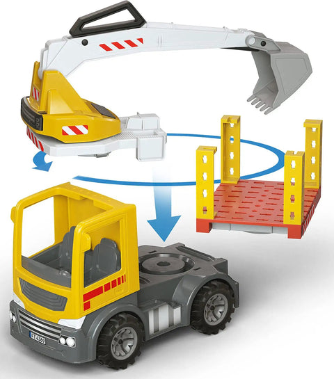 Easy Starter Trucks Kit For Kids 3 Plus Multicolor 30-Piece Building Set To Boost Hands-On Play, Eye-Hand Coordination, Fine And Gross Motor Skills, And STEM Confidence. Truck and excavator pieces