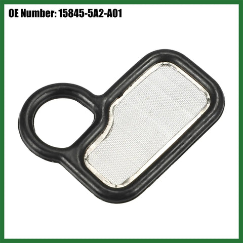 Honda CR V And Accord Solenoid Gasket Spool Valve Filter Screen Replacement Kit OE 15845 5A2 A01 close-up view, rubber frame
