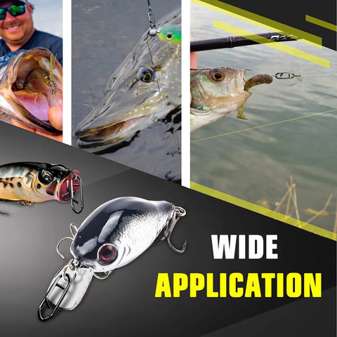 Wide application of Beefy Saltwater Fishing Snap Set With Stainless Steel Clips And Swivels, perfect for various fishing lures.