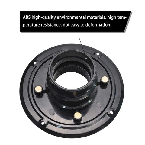 2 Inch ABS Shower Drain Base With Threaded Joints And Rubber Seals For Any Square Or Linear Floor Drain, Includes O Ring For Tight Seal, No Fuss Install