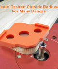 Corner Radius Router Templates Set With Eight Radius Options R5 R10 R15 R20 R25 R30 R35 R40 For Pro Grade Precise Woodworking template in use