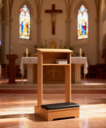 Kneeling Prayer Bench With Shelf For Home And Church Prayer Chair Stool 20 By 16 By 33 Inches White Solid Wood Cushioned Kneeling Pad
