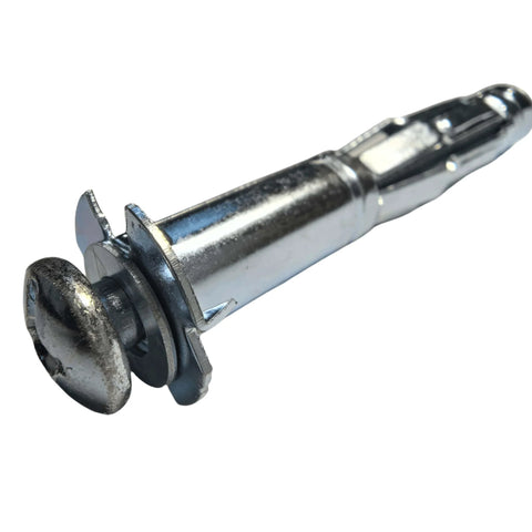 Hollow Wall Anchors Bolts 1/8 Inch Short with spider leg expansion, zinc plated for wall thickness 3/8 to 1/2 inch, corrosion-resistant finish