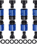 16 Piece Garden Hose Quick Connector Set Three Quarter Inch Plastic Fittings For Male And Female Ends With Faucet Adapters
