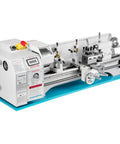 Peixu 8.7 By 29.5 Inch Mini Metal Lathe With 1100W Brushless Motor And Variable Speed Up To 3000 Rpm, front view showcasing controls and chuck.