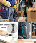 Built Different High Carbon Steel Forstner Bit Extension Set 7 Inch And 10 Inch Drill Chuck Adapter in use for woodworking.