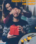 Couple exchanging gifts with inset of 20mm Bench Dog Clamp Kit For Woodworking Grips Up To 155 Lbs Adjustable Hold Down Clamps