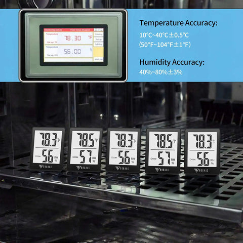 Digital Hygrometer Indoor Thermometer With 5 Second Refresh Ultra Accurate Temperature And Humidity Monitor in testing setup