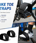 Heavy Duty Nylon Bike Pedal Straps 2 Pack Beam Style Anti Slip Adjustable Foot Straps for fixed gear bikes on road bike