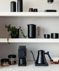 64mm Flat Burr Electric Coffee Grinder Built For Brewed Coffee Lovers With 31 Grind Settings on a kitchen counter