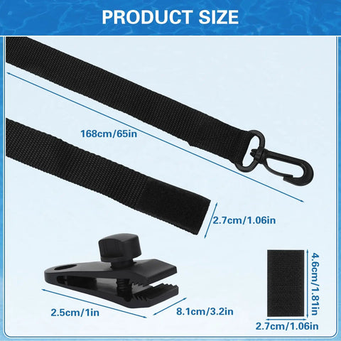 Lock That Heat In Tight With This Rock Solid 30 Piece Solar Cover Strap Kit featuring 65-inch nylon strap and non-slip clips.