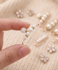 Ditch Tailor Bills And Snag These Pearl Pin Style Waist Tightening Clips For Jeans Dresses And Sweaters with decorative pearls.
