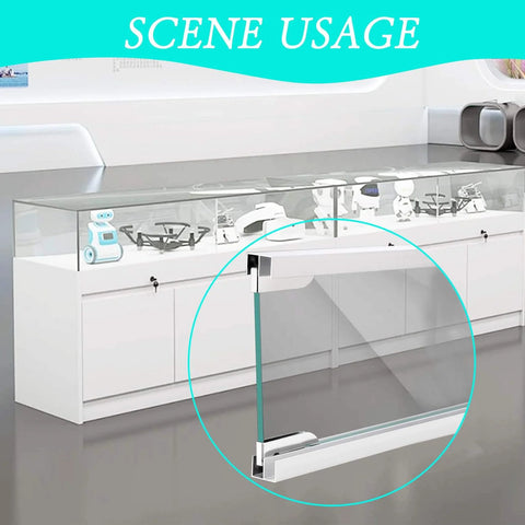 Display case with installed 5mm Sliding Glass Door Rollers Set Built Tough Heavy Duty Stainless Steel Replacement Wheels 10 Pcs Copper Wheels Cabinet Pulley For Display Case Wardrobe Shower Door Smooth Glide Durable Build