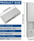 Wireless Garage Door Keypad Works With LiftMaster Chamberlain Craftsman Wayne Dalton Openers Since 1993 Replaces 877 878 Keyless Entry Safe Security No Brainer To Install, showing product dimensions and features.