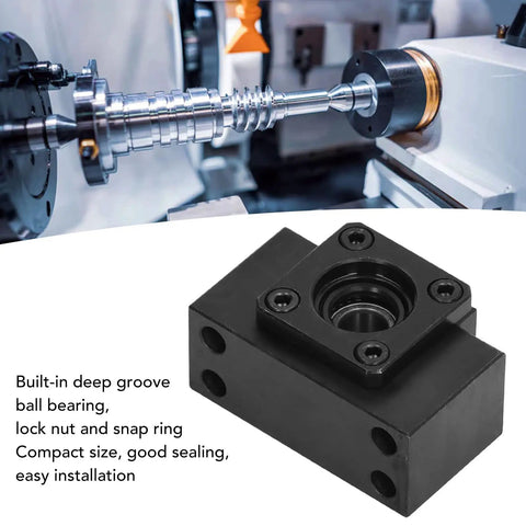 Rock Solid Carbon Steel Ball Screw Support Bearing 10mm Bore Fits SFU1605 SFU1204 CNC Machines Heavy Duty Fixed End Flange With Sealed Gasket Dead On Fit For Serious Custom Machine Setup