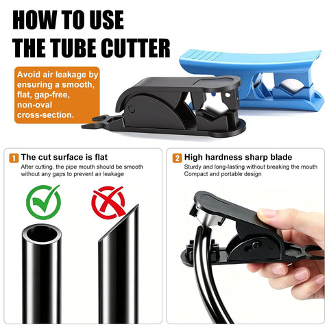 The Ultimate 324-Piece Quick Connect Air Hose Fitting Swag For Fast Pneumatic Repairs And DIY Jobs. tube cutter for air hose