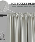 36 Inch Length Curtain Tiers For Loft And Kitchen Blackout Light Gray 2 Panels Each 42 Inch Wide 3 Inch Rod Pocket