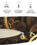Cool Steampunk Gears Travel Pillow U Shaped Neck Support For Comfy Sleep On Long Haul Flights with ergonomic design