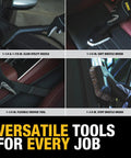 Car Detailing Vacuum Hose Accessory Kit With About 15 Ft Flexible Hose Includes Crevice Tool Soft And Stiff Brush Set