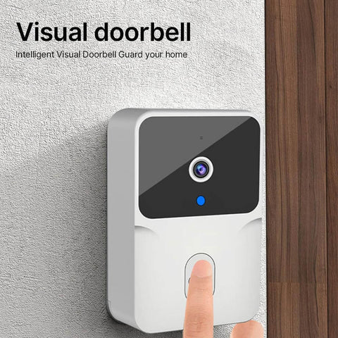 Wireless Video Doorbell Camera With 4.3 Inch IPS Screen No Sub Needed HD Night Vision Two Way Audio Auto Video Recording No Drill Mount