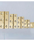 Solid Brass Concealed Hinge For Vintage Furniture Cabinets And Windows Hidden Mount Hardware 10 Hinges Set arranged by size