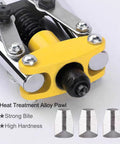 Close-up of Heavy Duty 17 Inch Pop Rivet Gun With Extended Length High Hardness Alloy Build Rust Resistant mandrel end