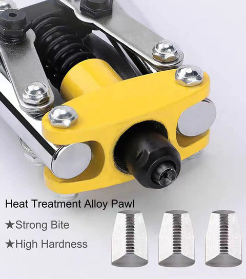 Close-up of Heavy Duty 17 Inch Pop Rivet Gun With Extended Length High Hardness Alloy Build Rust Resistant mandrel end