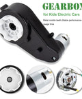 Close-up of Two Pack 12V Powered Wheels Motors Upgrade Gearbox for Kids Ride On Cars showing RS550 engine