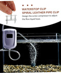 10 Pack Adjustable Screw Water Stopper Clamp demonstrating leak prevention in aquarium setup