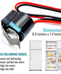 Fridge Defrost Thermostat Bimetal Replacement Part For Easy Install No Fuss Fixes Temperature Control Issues Fridge Too Warm Or Freezer Not Defrosting Fits Whirlpool WPW10225581 PS11750673 2149849 By DR Quality Parts dimensions and use shown