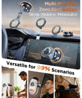 Magnetic Car Phone Holder With 360 Degree Adjustable Foldable Mount Nano Gel Base and Vacuum Lock in various uses
