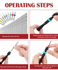 Operating steps for Handy Micro Drill Bit Set With Pin Vise And PCB Bits for Resin Art and Polymer Clay Jewelry DIY.