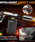 Propane Torch Gun With Adjustable Flame And Safety Lock For BBQ Grilling Camping And Searing Steaks Delivers 3272F High Heat