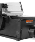 Heavy Duty 10 Amp 8 Inch Spiral Benchtop Jointer With Extendable Table and 16 Staggered HSS Blades, side view of the machine