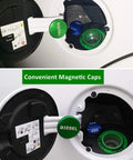 Magnetic Diesel Fuel Cap And DEF Cap Aluminum Combo Pack for Ram 1500 2500 3500 Trucks 2013 2019 shown installed in capless system.