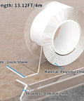 Straight Up Protection Ninja Soft Clear Edge Corner Protectors Baby Proofing Strips Peel And Stick, 13FT PVC tape roll on table.