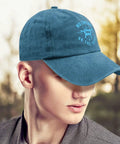Vacation Quotes Funny Hat For Women Cool Washed Cyan Blue Cap That Says It All With Cute Humor Lightweight Sun Protective Style