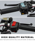Motorcycle Clutch Lever And Brake Handle Replacement, 7/8 Inch 22mm Fitment For Dirt Pit Bikes, close-up of black alloy controls.