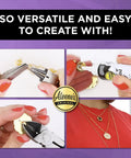 Jewelry And Metal Glue For Instant Bond, Waterproof And Clear Drying, 0.7 Ounce Tube shown used on jewelry creation