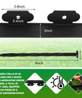 Durable 246 Ft Garden Landscape Edging Kit With Three 82 Ft Rolls Two Inch Tall Flexible Border And 216 Anchoring Spikes For Quick Lawn Border Definition And Long Lasting Outdoor Edges Easy Install, close-up of edging border and spike dimensions.