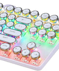 Killer Mechanical Gaming Keyboard With 107 Keys Wired Blue Switches Hella Smooth Typing And Dope Dynamic Backlight close-up of colorful keys.
