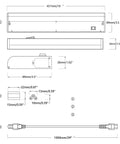 Diagram of Under Cabinet Lighting You Can Hard Wire Or Plug In, Dimmable RGB Color Changing LED Fixture With dimensions and wiring