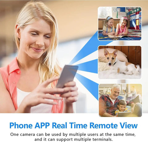 User viewing live feed on phone from Smallest Wireless WiFi Hidden Camera With 1080P HD Video Live Feed Portable Nanny Cam