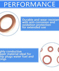 Heavy Duty Copper Washer Set 50 To 200 Pcs Gasket Kit M4 To M14 For Sump Plugs And Automotive Repairs Heat Resistant Copper Ring Seals Universal Fit And Durable Copper Washers, copper washers